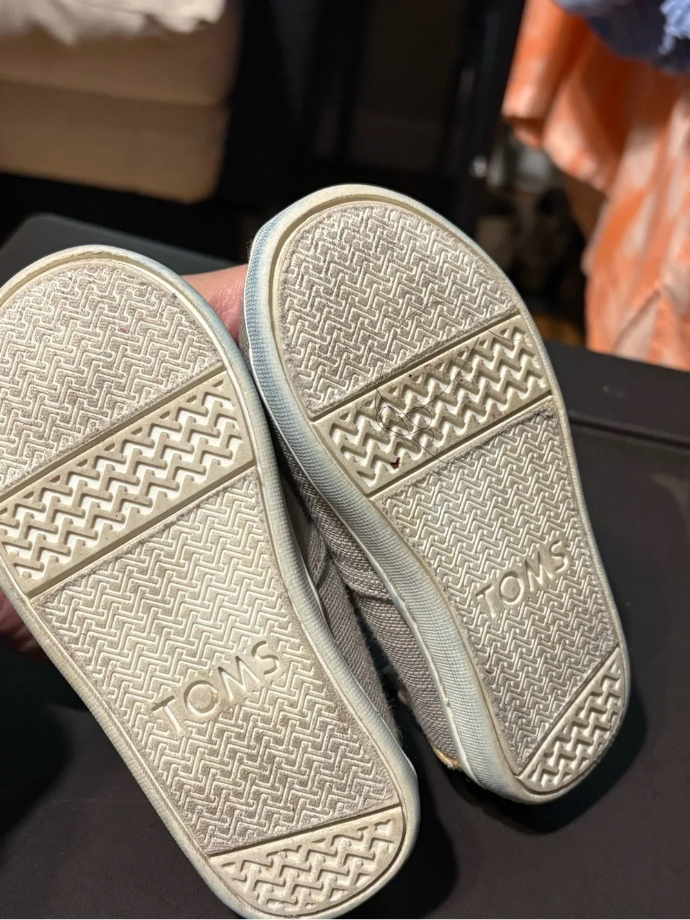 Toms Kids Slip-On Canvas Sneakers in Light Taupe